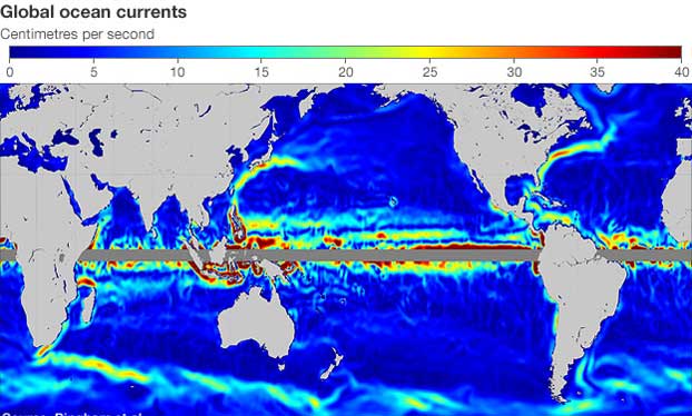 Goce gravity mission traces ocean circulation